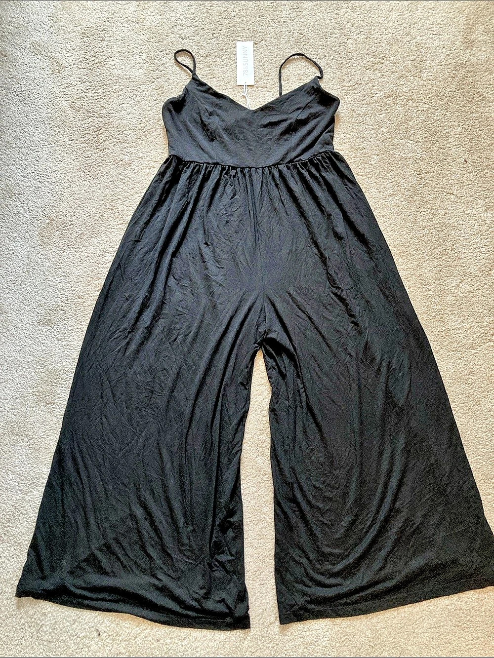 Sunny & 7 High Tide Jumpsuit Black Wide Leg Size Medium NWT